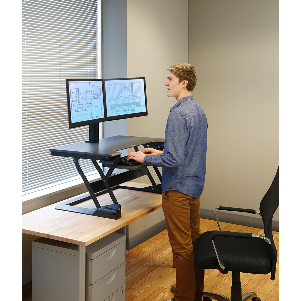 Ergotron Workfit-TL (Long) - Sit-Stand Workstation - Dual Monitor Standing