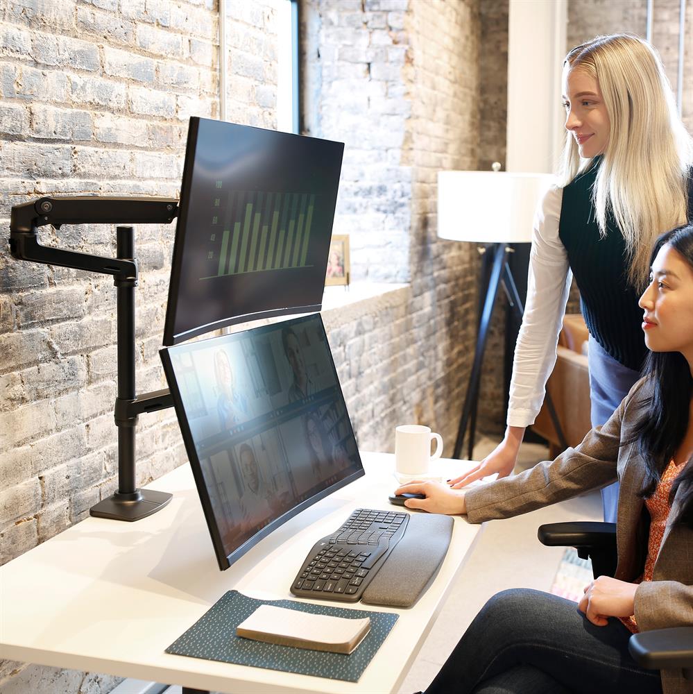 Ergotron LX Dual Stacking Arm, Tall Pole