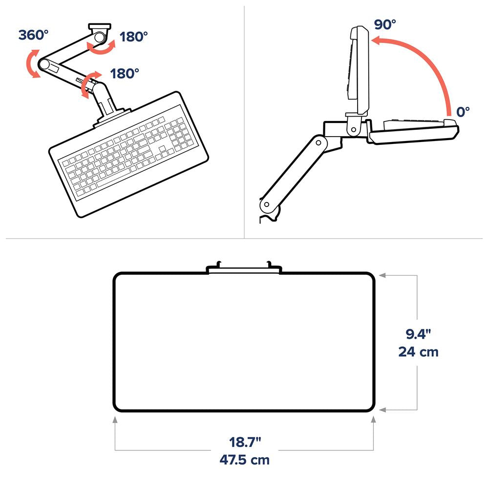 Ergotron LX Pro Wall Keyboard Arm
