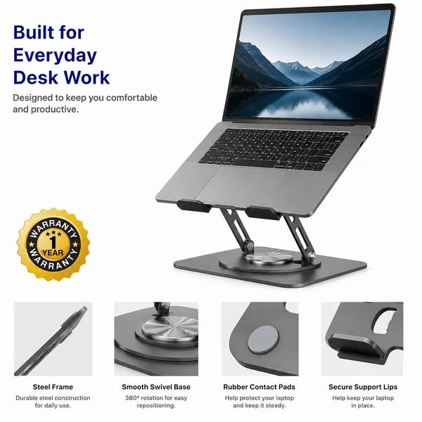 UnCaged Adjustable Swivel Laptop Stand