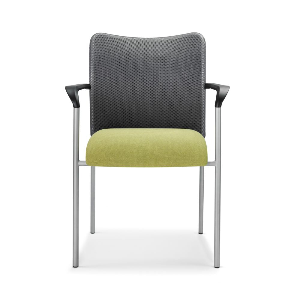 Allseating Inertia Mesh Side Chair - Green - Front View