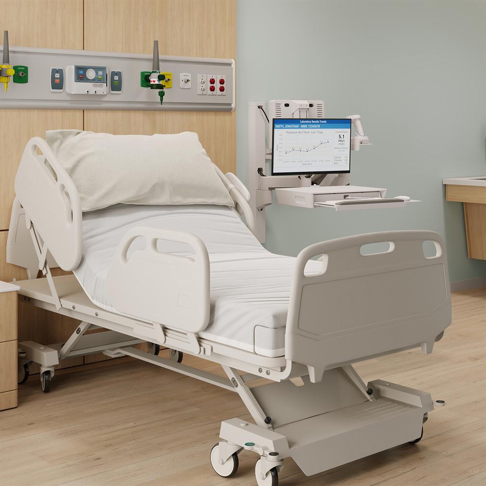 Ergotron CareFit™ Combo System with Compact Worksurface or Tray