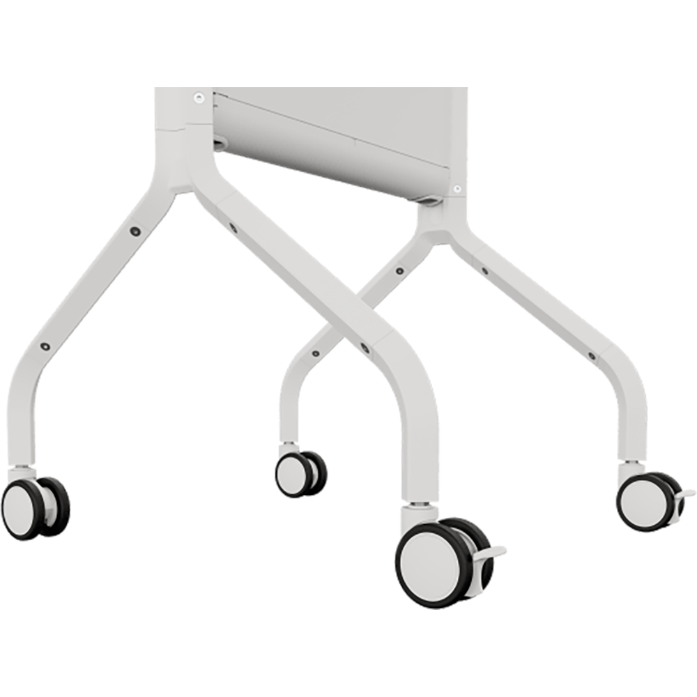 Chief Voyager Manual Height-Adjustable AV Cart - White Casters