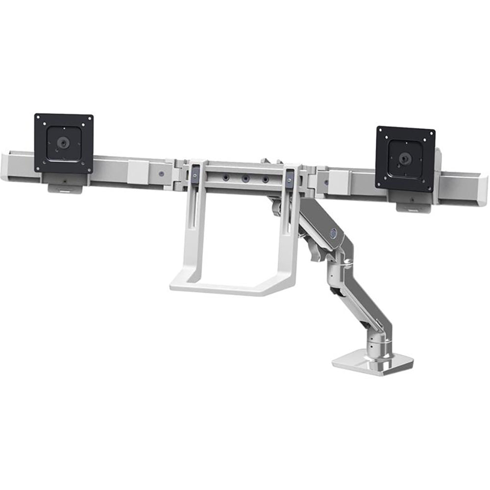 Ergotron HX Desk Dual Monitor Arm - Without Monitors Polished Aluminum