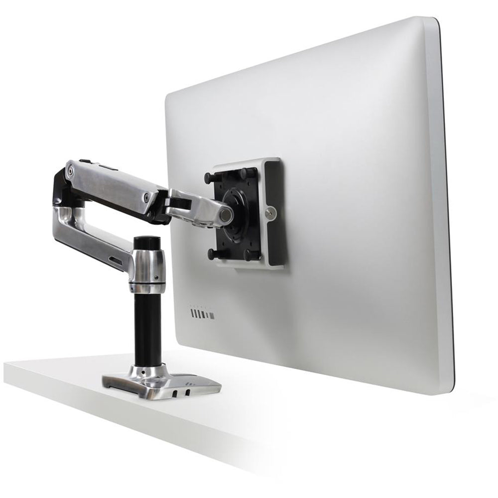 Ergotron LX Desk Monitor Arm - Rear View - Polished Aluminum
