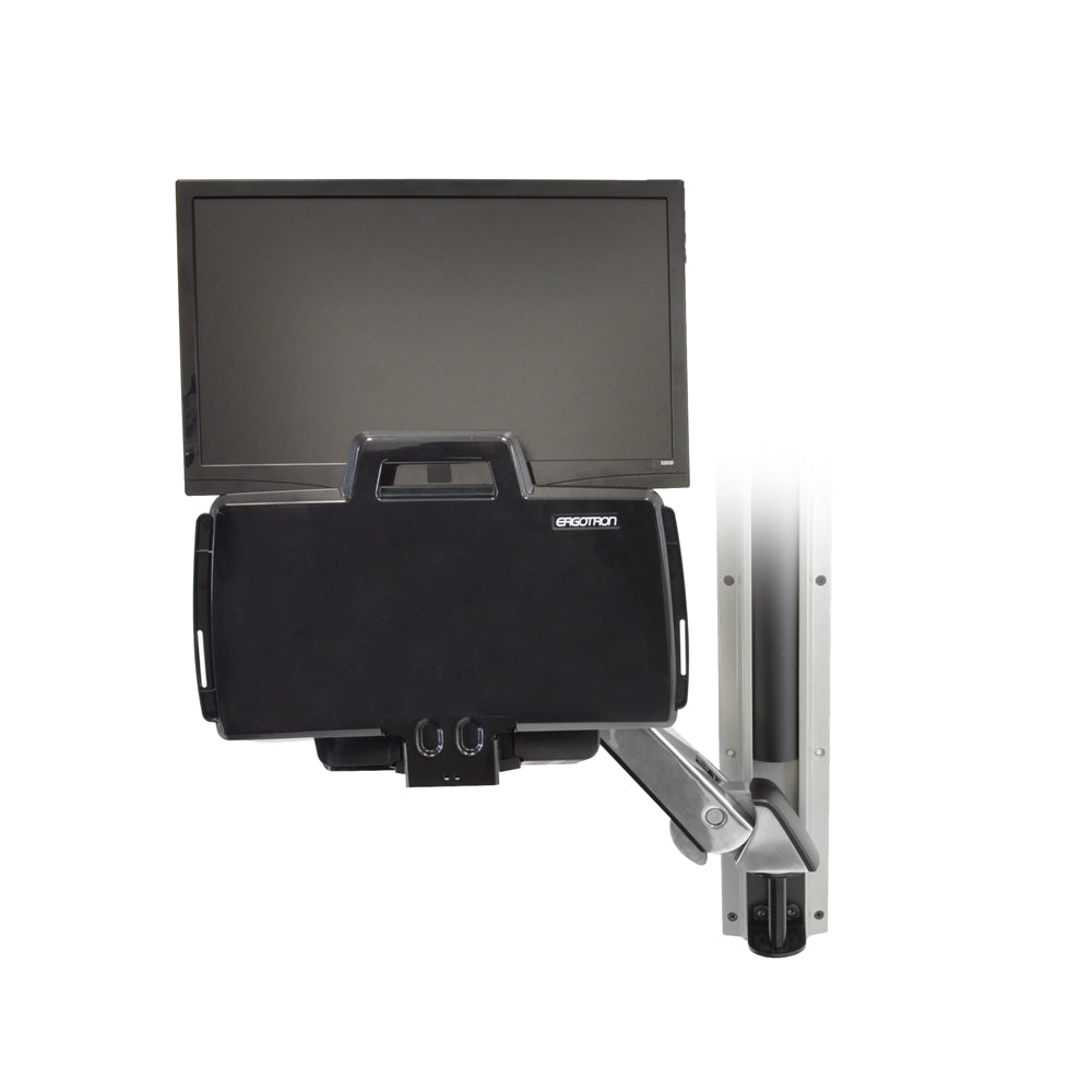 Ergotron StyleView Sit-Stand Combo System with Worksurface - folded side