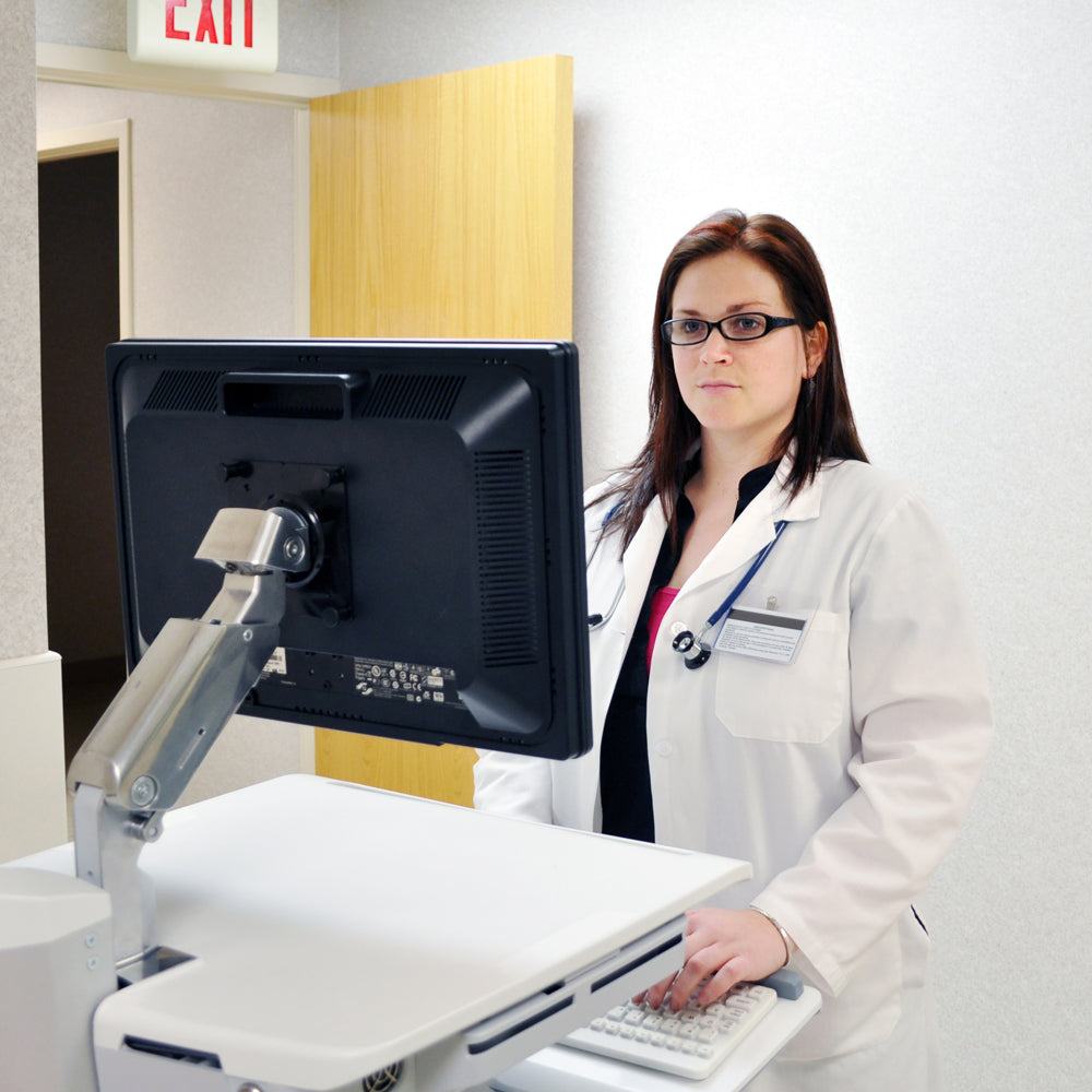 Ergotron StyleView EMR Cart With LCD Arm - Ergonomic Typing