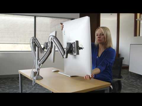 Chief Kontour K1D Dual Monitor Dynamic Desk Mount, Reduced Height