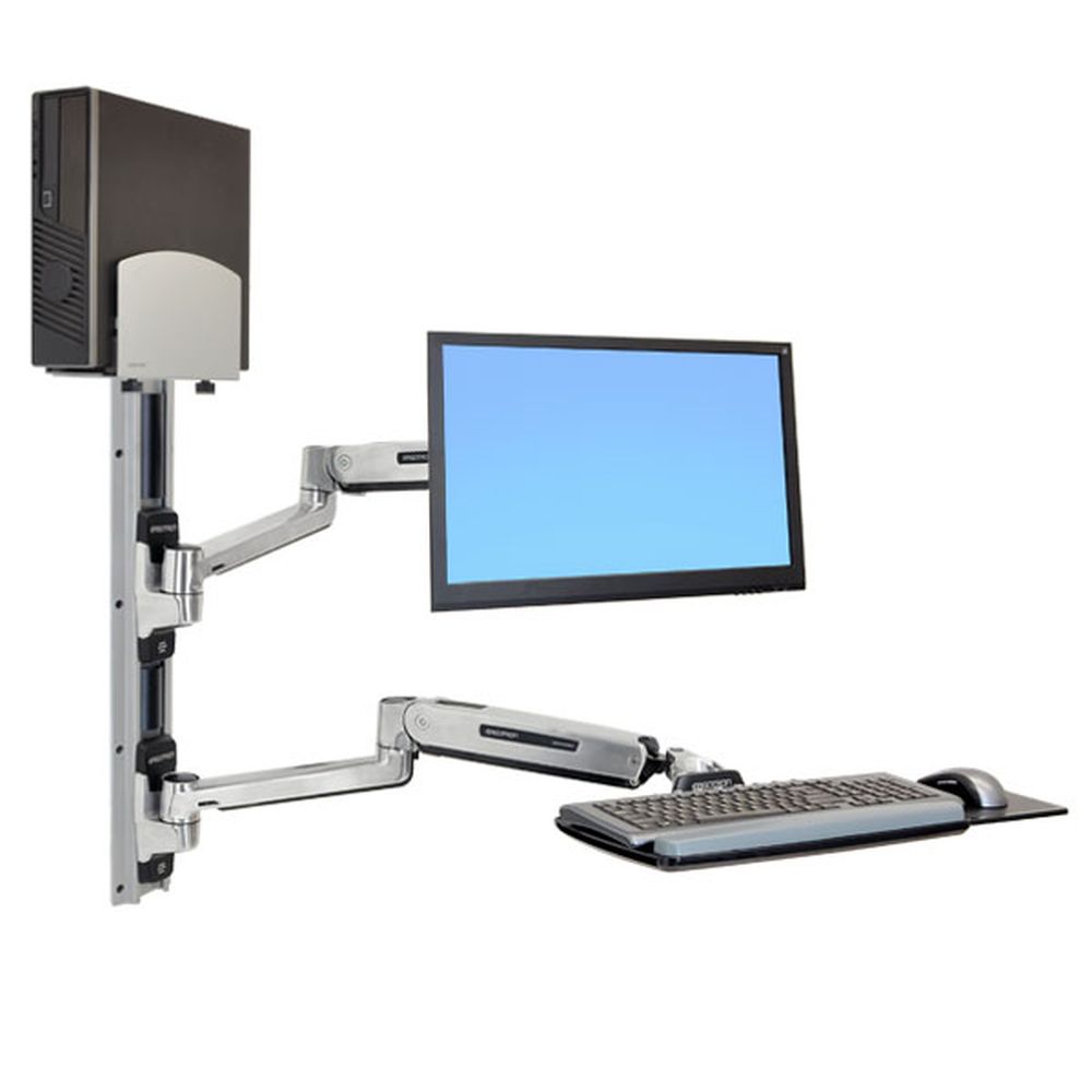 Ergotron LX Sit-Stand PC Wall Mount System - Front Extended