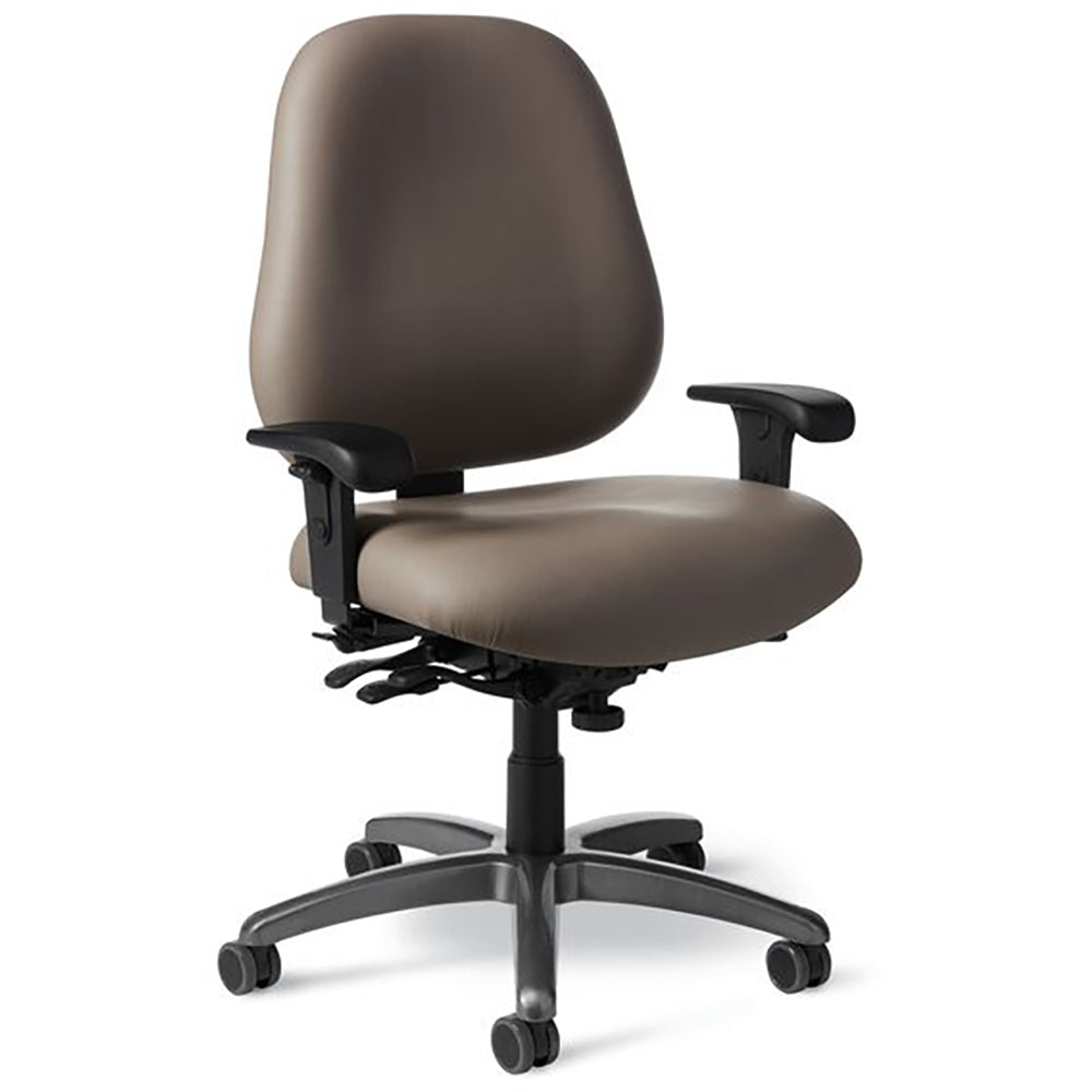 Office Master Maxwell 24-Seven Midback MX84IU - Angled View - Tan