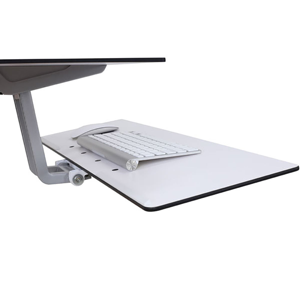 Dual Monitor with Worksurface+ (white) - Standing Made Comfortable