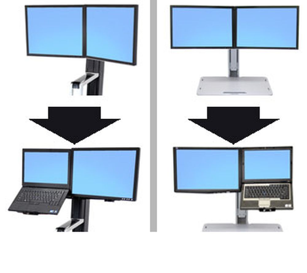 Ergotron WorkFit Convert-to-LCD & Laptop Kit from Dual Displays