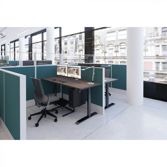 Workrite Sierra HX Electric 2 Leg Standing Desk Base, Flat Foot