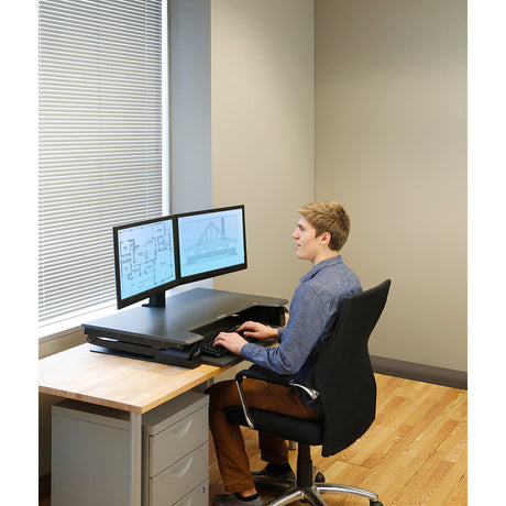Ergotron Workfit-TL (Long) - Sit-Stand Workstation - Dual Monitor Sitting