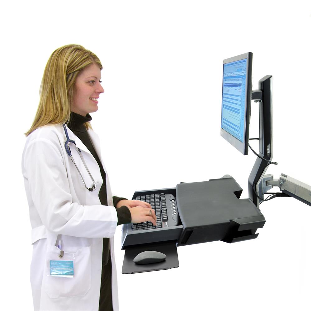 Ergotron StyleView Sit-Stand Combo Arm with Worksurface