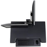Ergotron Dual Monitor Double-Hinged Bow - Top View - WorkFit-T