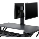 Ergotron Dual Monitor Double-Hinged Bow - Both Monitors Hinged