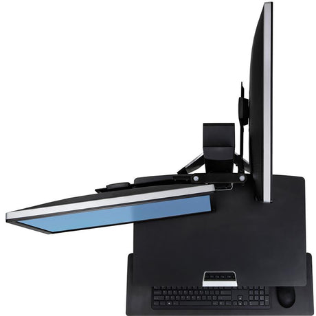 Ergotron Dual Monitor Double-Hinged Bow - Top View - WorkFit-S