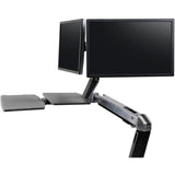 Ergotron Dual Monitor Double-Hinged Bow - Side View - WorkFit-A