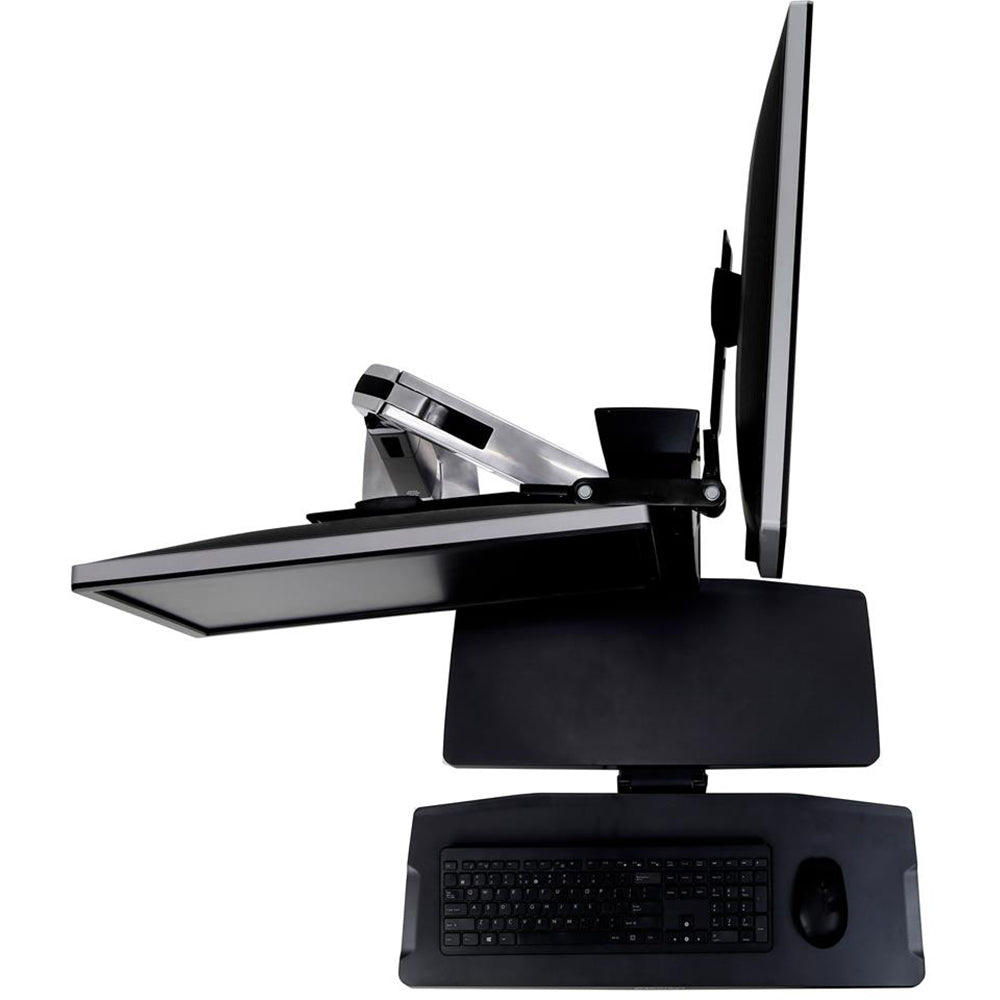 Ergotron Dual Monitor Double-Hinged Bow - Top View - WorkFit-A