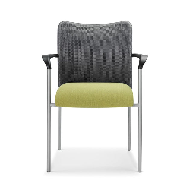 Allseating Inertia Mesh Side Chair - Green - Front View