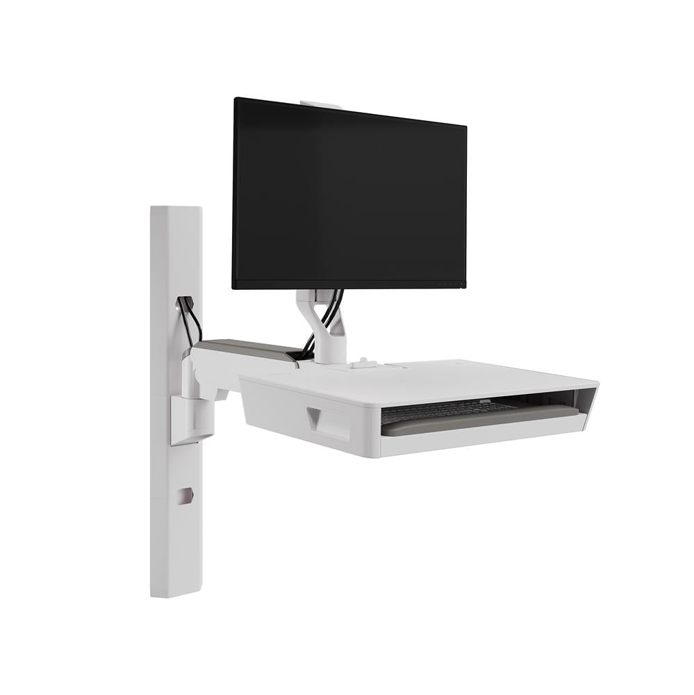 Ergotron CareFit™ Combo System with Compact Worksurface or Tray