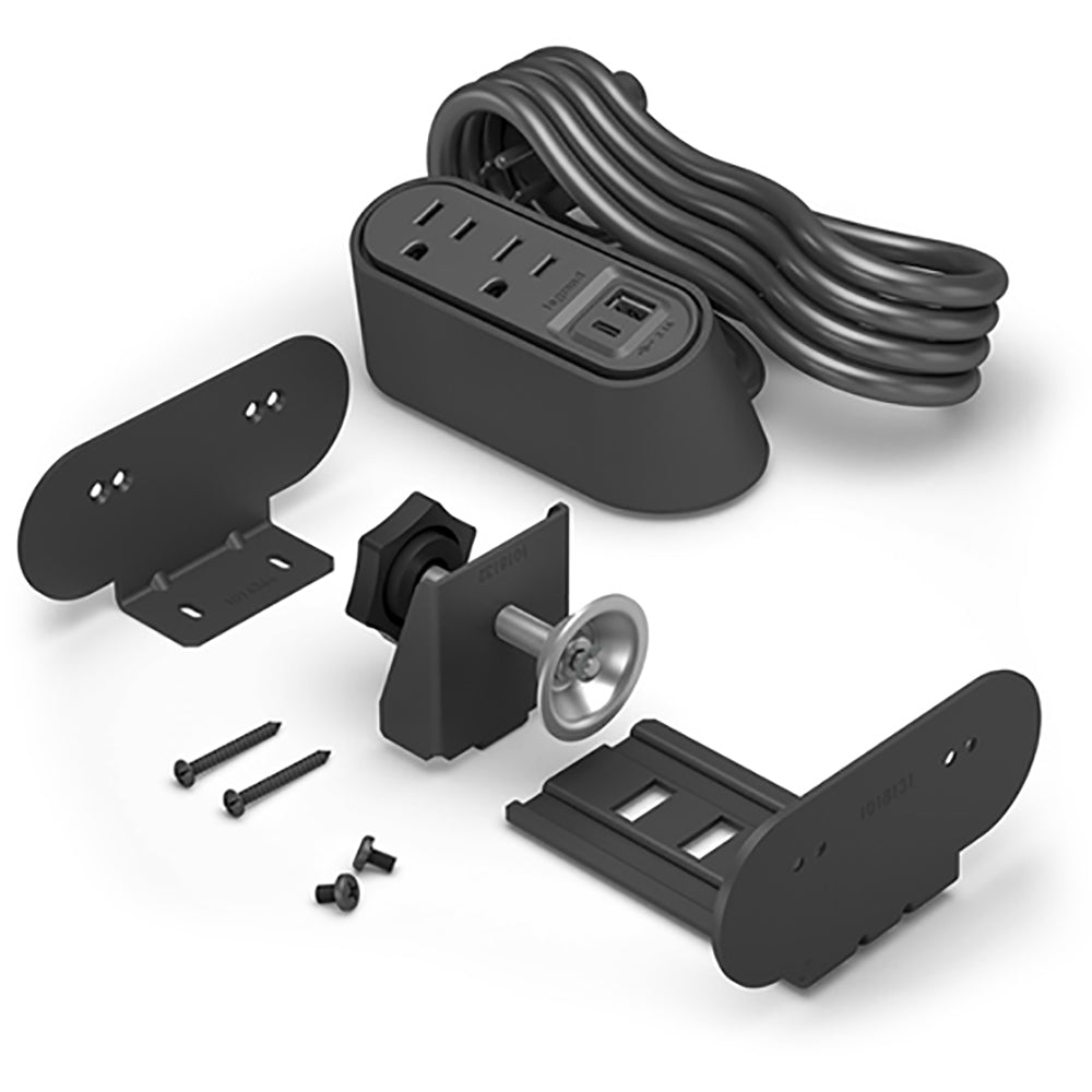 Chief Desktop Power Center Slim - Black - 2 AC - USB A & C - Pieces