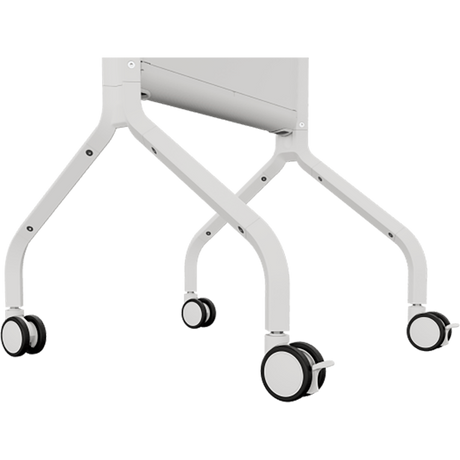 Chief Voyager Manual Height-Adjustable AV Cart - White Casters