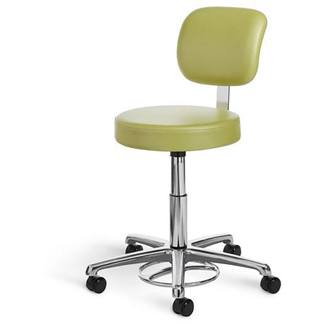 Office Master Classic Stool CL15 - Left View - Pea Green