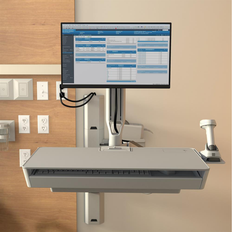 Ergotron CareFit Keyboard & Monitor With Track - Front View