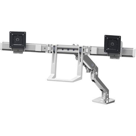 Ergotron HX Desk Dual Monitor Arm - Without Monitors Polished Aluminum