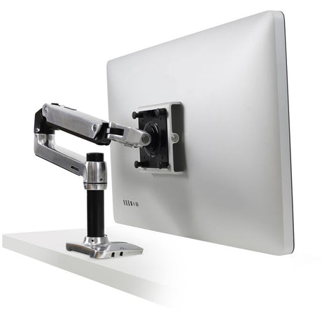 Ergotron LX Desk Monitor Arm - Rear View - Polished Aluminum