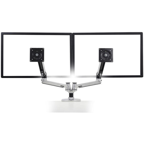 Ergotron LX Dual Side-by-Side Arm - Polished Aluminum