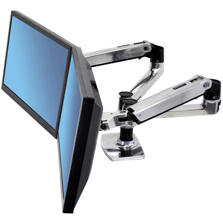Ergotron LX Dual Side-by-Side Arm - Side View