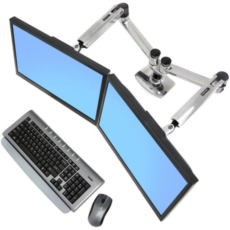 Ergotron LX Dual Side-by-Side Arm - Top View