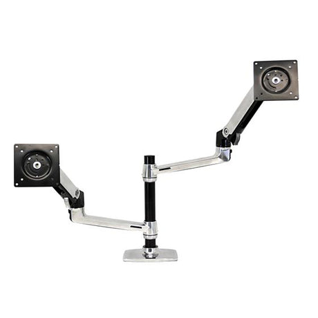 Ergotron LX Dual Stacking Arm - Polished Aluminum
