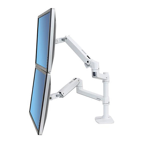 Ergotron LX Dual Stacking Arm - Stacked White