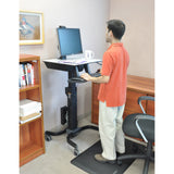 Ergotron WorkFit-C Single Sit-Stand Workstation Cart - Standing Position In Office