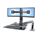 Ergotron WorkFit-A Dual With Worksurface+ - Dual VESA Mounting Brackets