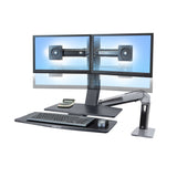Ergotron WorkFit-A Dual With Worksurface+ - Adjustable Monitor Heights