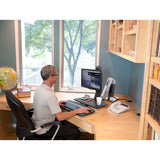 Ergotron WorkFit-A Single With Worksurface+ - Sitting While Working