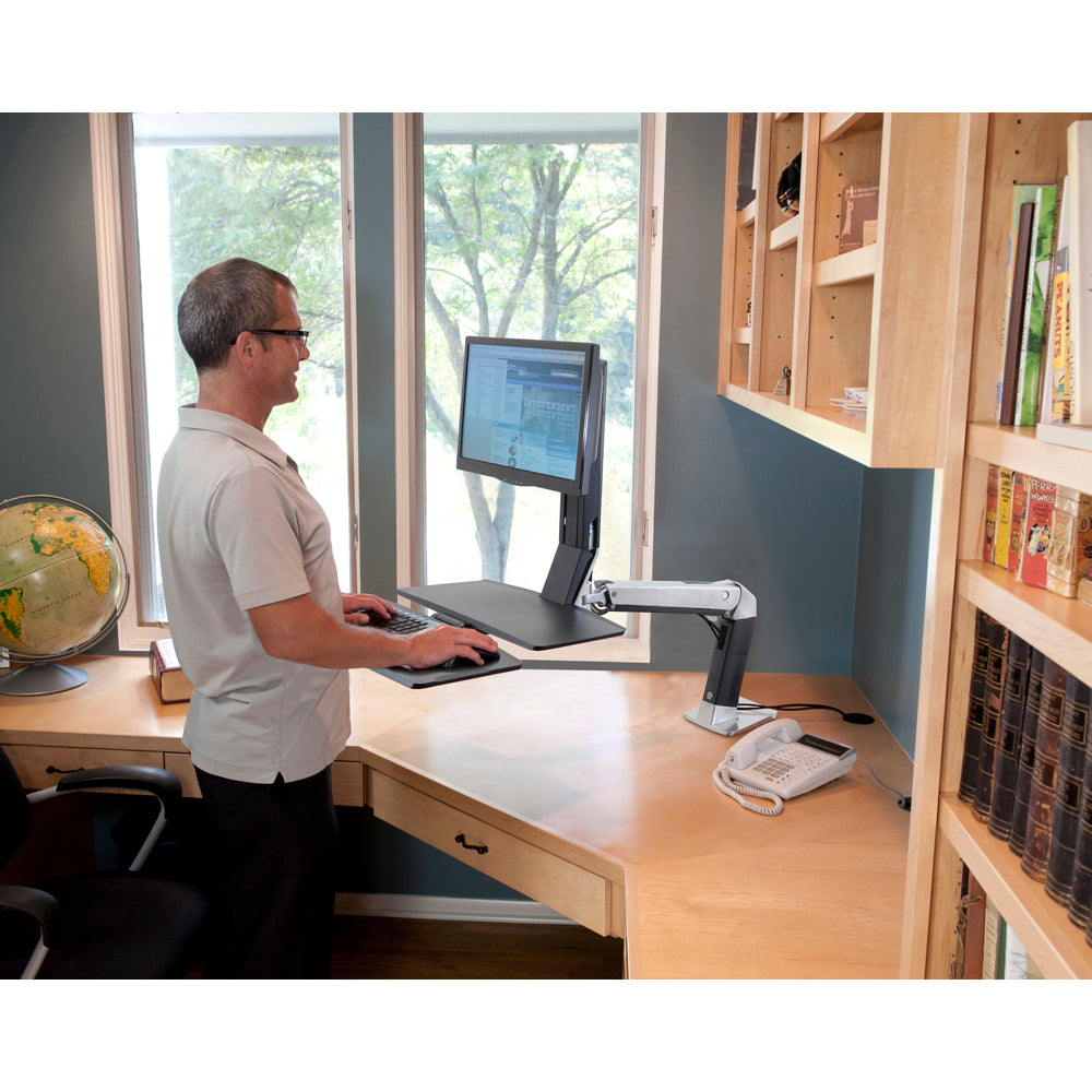 Ergotron WorkFit-A Single With Worksurface+ - Standing While Working