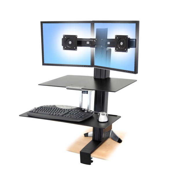 Ergotron WorkFit-S, Dual With Worksurface+ - Standing Desk