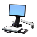 Ergotron StyleView Sit-Stand Combo Arm, Polished Aluminum