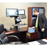 Ergotron Large/Deep Keyboard Tray for WorkFit-S on a sit-stand workstation