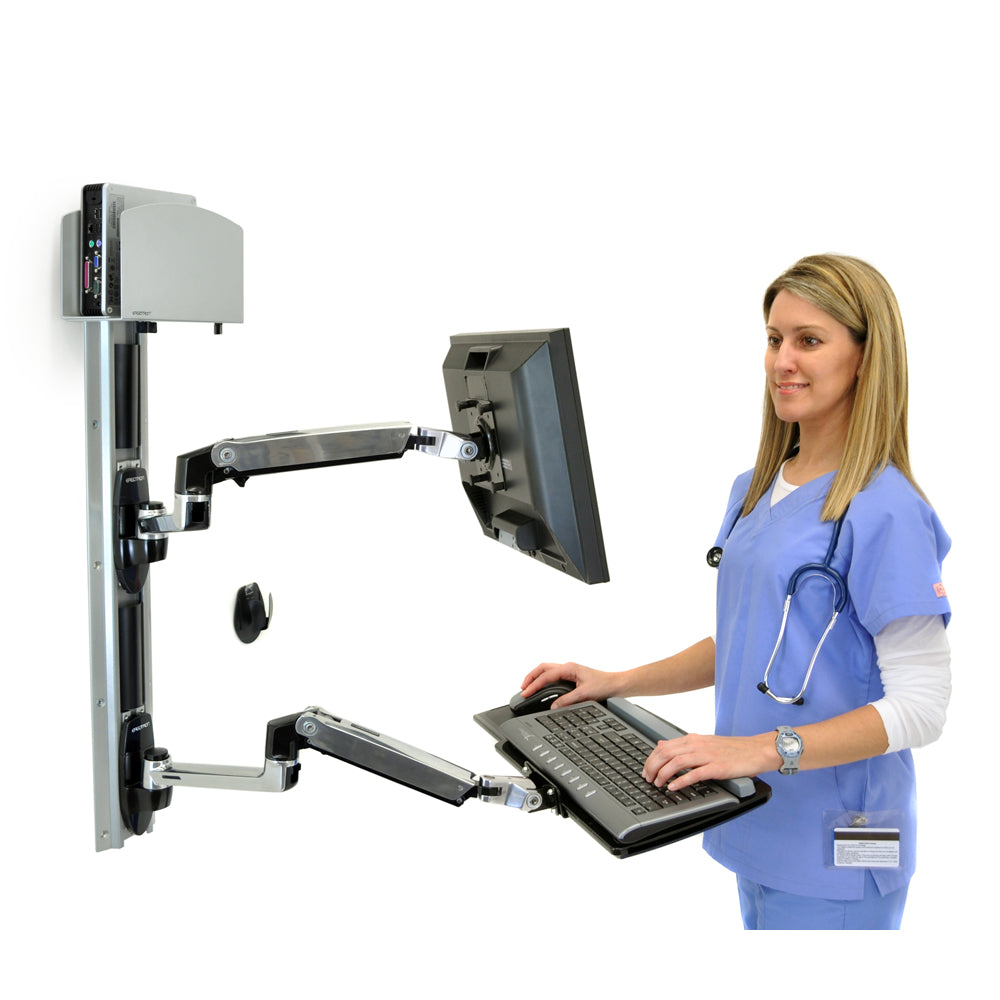Ergotron LX PC Wall Mount System - Being used by nurse