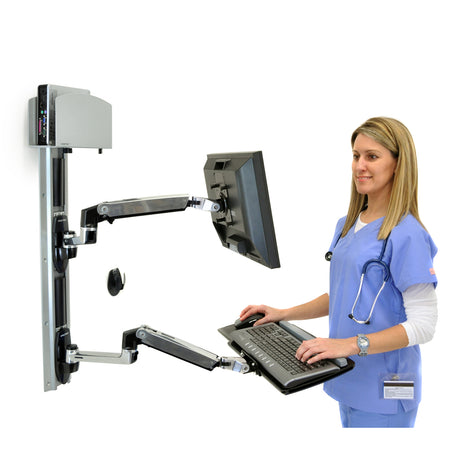 Ergotron LX PC Wall Mount System - Being used by nurse