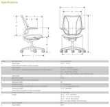 Humanscale Liberty Chair - Dimensions