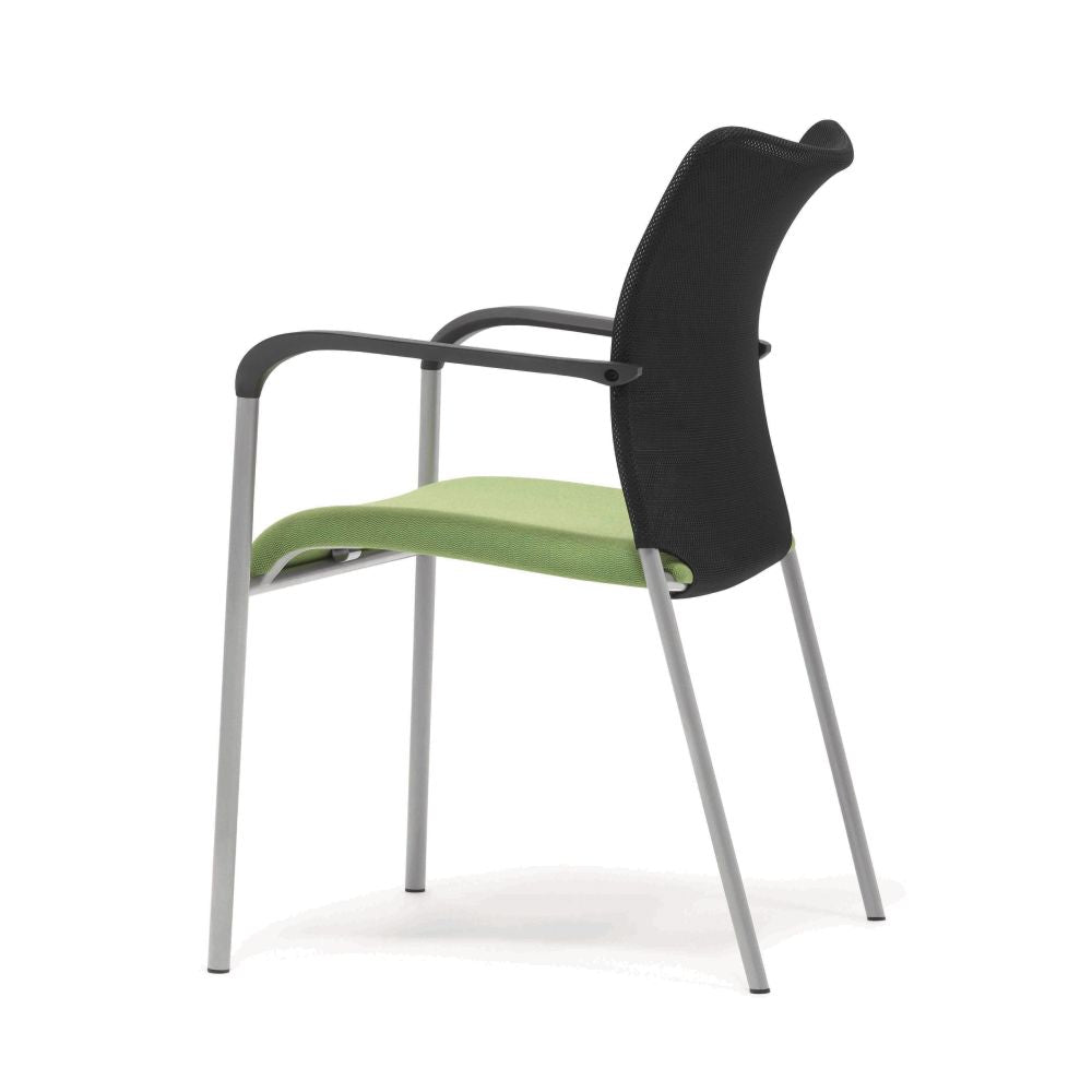 Allseating Inertia Mesh Side Chair - Green - Left Side View