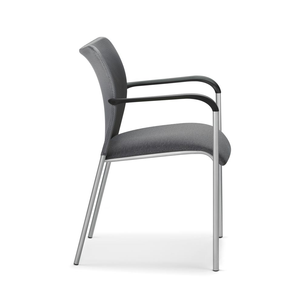 Allseating Inertia Mesh Side Chair - Gray - Right Side View